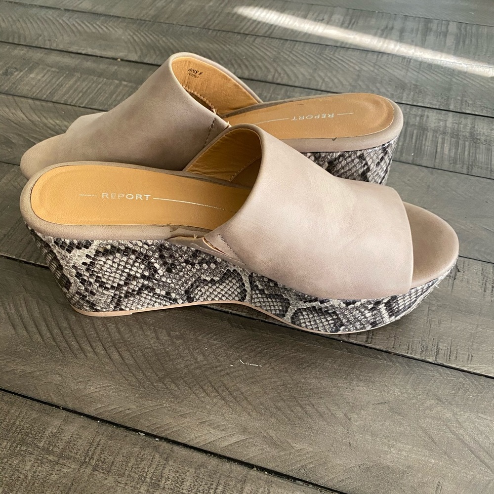 BOGO free! Snake Print Platform Wedge Sandals